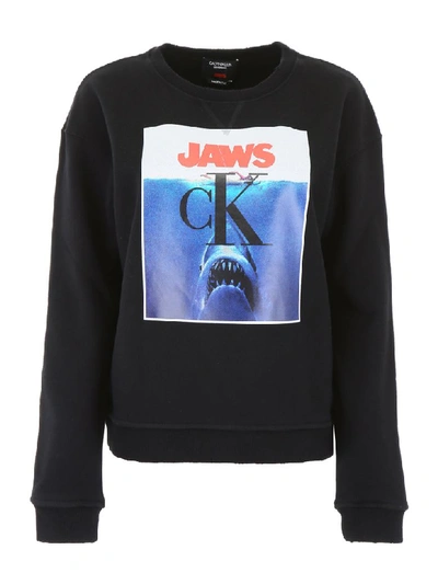 Shop Calvin Klein Jaws Sweatshirt In Black (black)