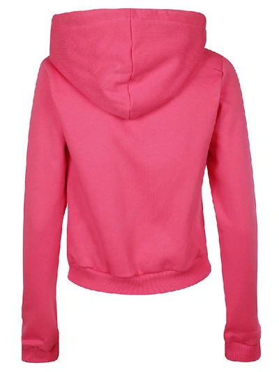 Shop Chiara Ferragni Zipped Fluo Hoodie In Pink