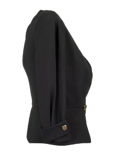 Shop Elisabetta Franchi Celyn B. Jacket With Flashes In Black
