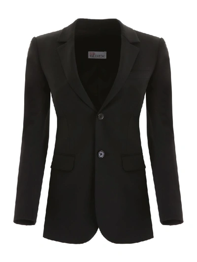 Shop Red Valentino Single-breasted Jacket In Nero (black)