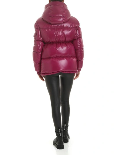 Shop Moncler Wilson Down Jacket In Bordeaux