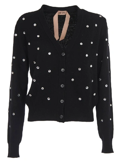 Shop N°21 Black Cardigan With Crystal