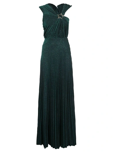 Shop Elisabetta Franchi Celyn B. Abito In Verde Bottiglia