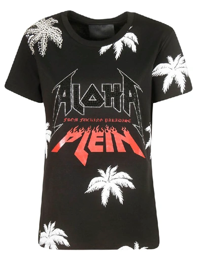 Shop Philipp Plein Aloha T-shirt In Black