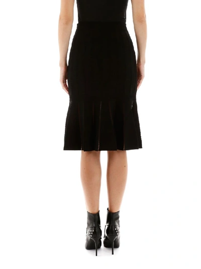 Shop Alexander Mcqueen Knit Skirt In Black (black)