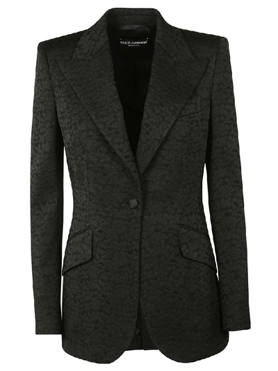 Shop Dolce & Gabbana Brocade Jacket In Black