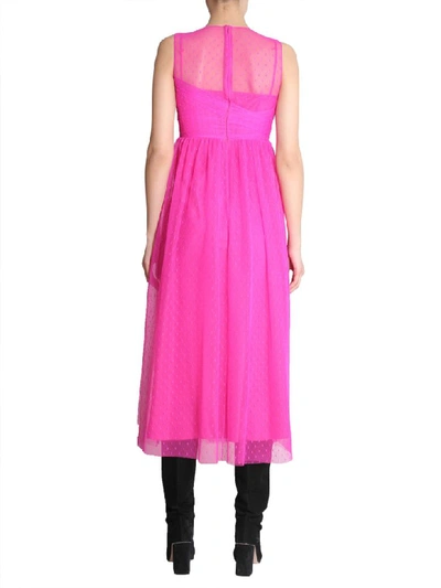 Shop Red Valentino Sleeveless Dress In Fucsia