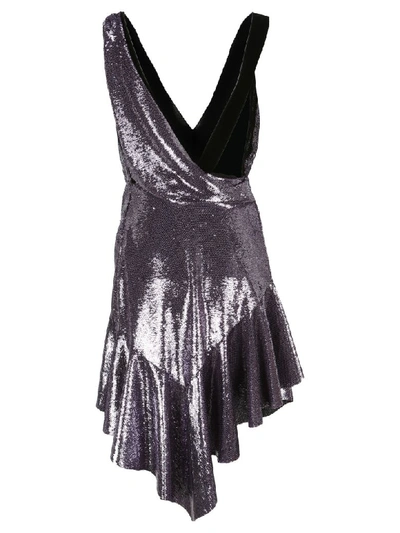 Shop Philosophy Di Lorenzo Serafini Philosophy Sequin Plunge Mini Dress In Lilac