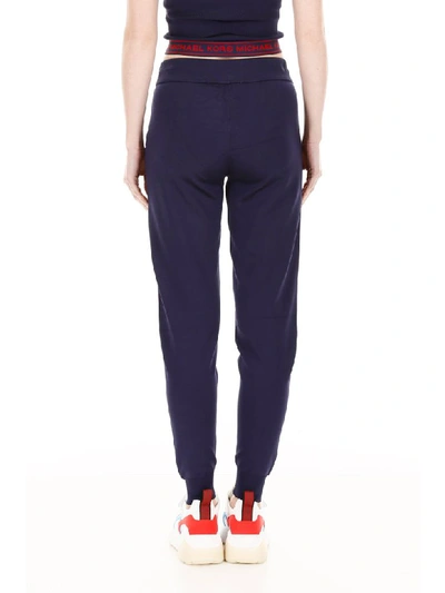 Shop Michael Michael Kors Joggers With Side Bands In Trnavy Scrlt (blue)