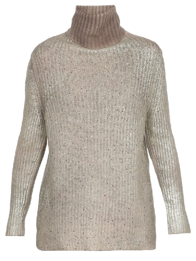 Shop Avant Toi Wool And Cashmere Sweater In Taupe