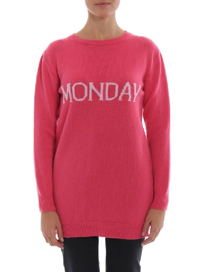 Shop Alberta Ferretti Sweater In Fuxia