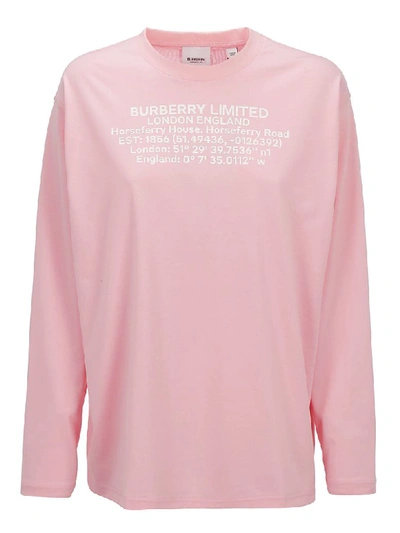 Shop Burberry Creuse T-shirt In Candypink