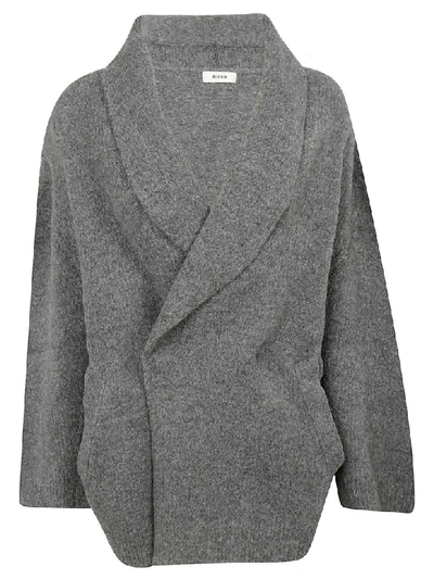 Shop Zucca Wrap Style Cardigan In Grey