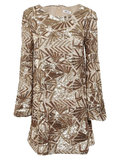 Shop P.a.r.o.s.h Sequined Dress In Oro