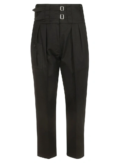 Shop Dolce & Gabbana Buckled Front Trousers In Black