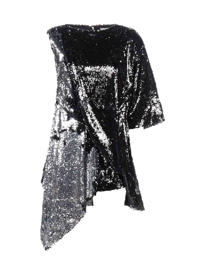 Shop Marques' Almeida Dress In Nero/argento
