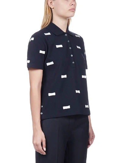 Shop Thom Browne Polo Shirt In Navy