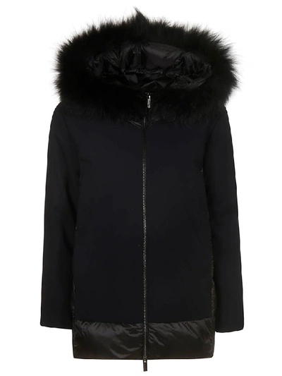 Shop Rrd - Roberto Ricci Design Winter Hybrid Zar Lady Fur Jacket In Blue