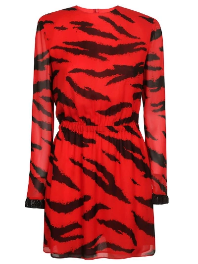 Shop Philosophy Di Lorenzo Serafini Printed Dress In Red/black