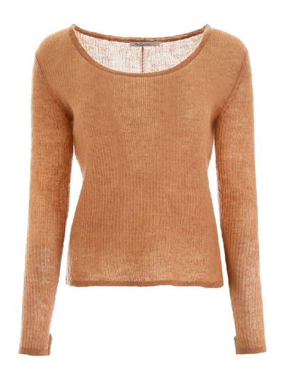 Shop Mes Demoiselles Siringa Pull In Terracotta (beige)