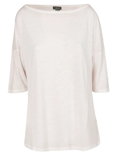 Shop Avant Toi Boat Neck Top In Off-white