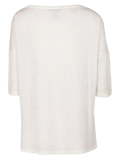 Shop Avant Toi Boat Neck Top In Off-white