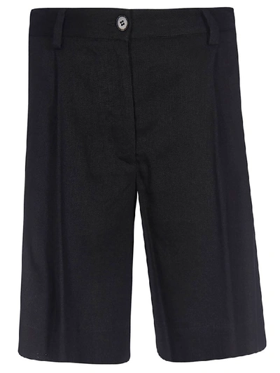 Shop Barena Venezia High Waist Shorts In Black