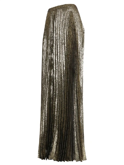 Shop Saint Laurent Long Skirt In Oro