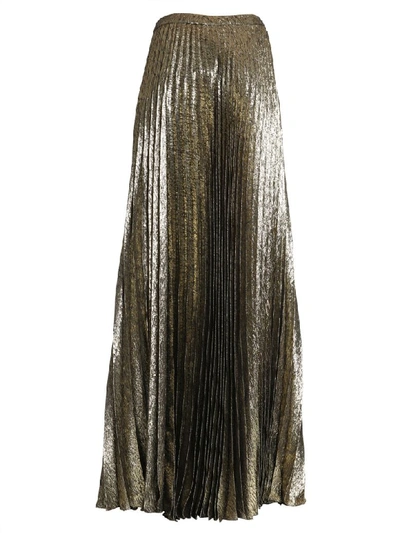 Shop Saint Laurent Long Skirt In Oro