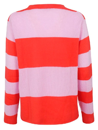 Shop Sofie D'hoore Striped Sweater In Pink/red