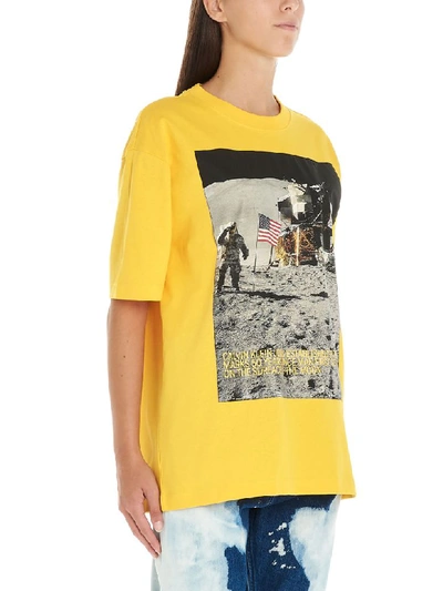 Shop Calvin Klein Moon Landings T-shirt In Giallo