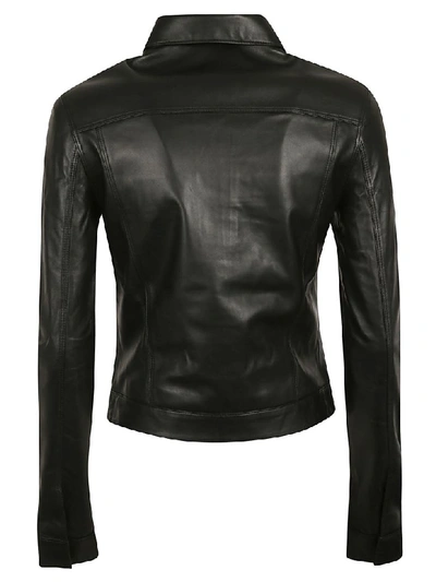 Shop Rta Asymmetric Leather Jacket In Black