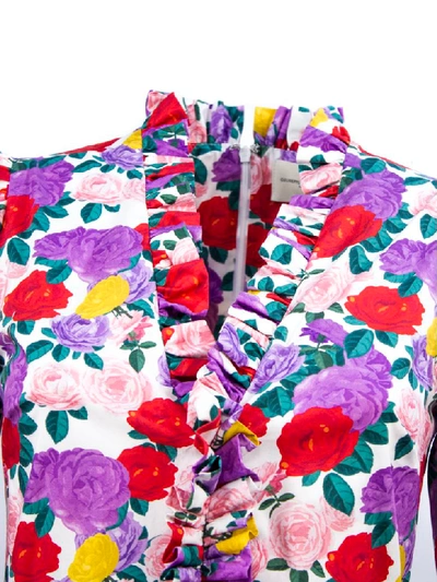 Shop Giuseppe Di Morabito Multicolored Silk Blend Dress In Fiori
