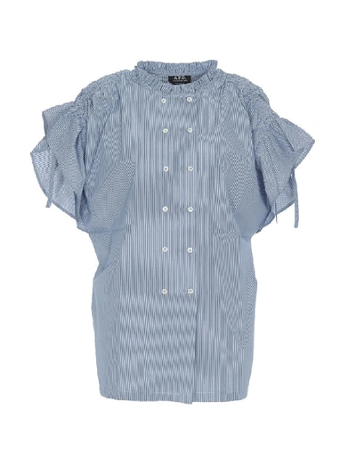 Shop Apc A.p.c. Suzanne Shirt In Blue