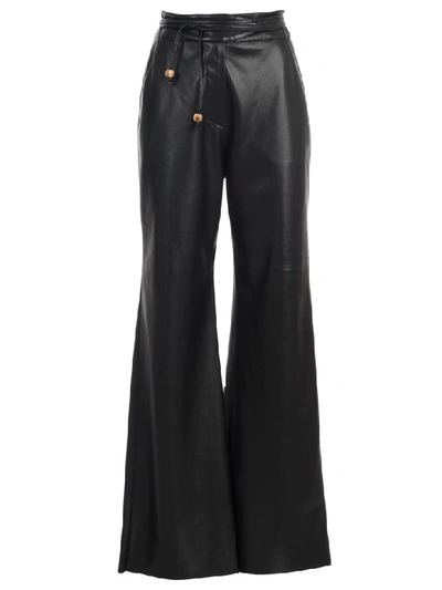 Shop Nanushka Chimo Pants W/patchwork In Black