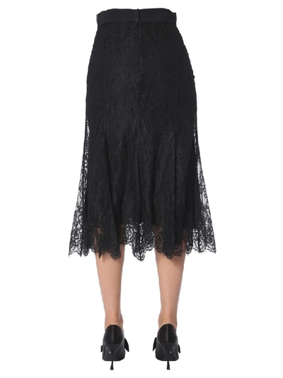 Shop Dolce & Gabbana Long Skirt In Nero