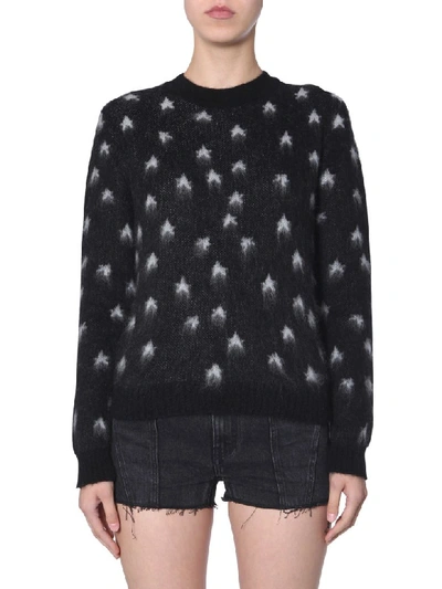 Shop Saint Laurent Sweater In Mohair In Nero