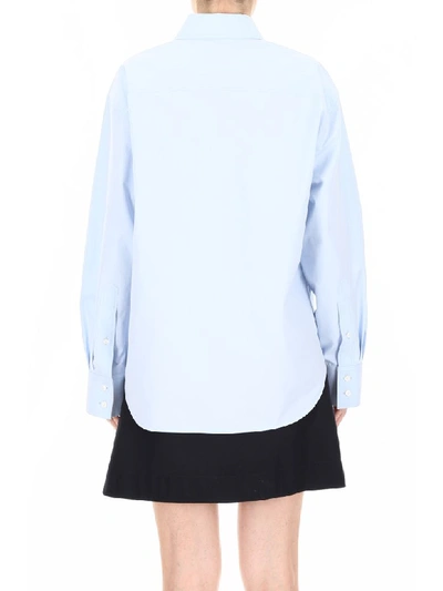 Shop Calvin Klein Oversized Shirt In Light Sky (light Blue)