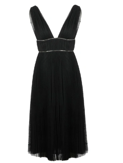 Shop Maria Lucia Hohan Pleated Kylie Dress In Black