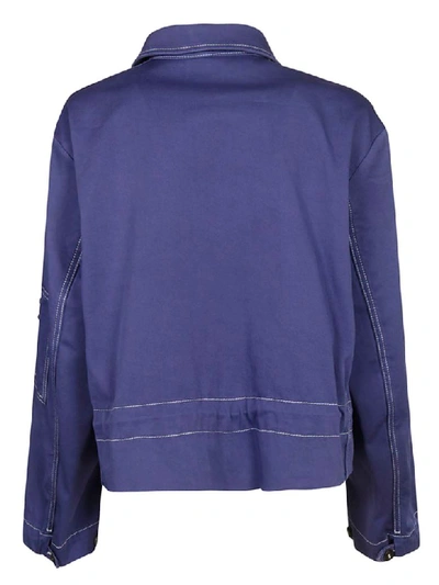 Shop Chloé Buttoned Jacket In Navy
