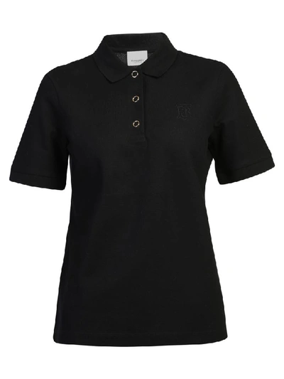 Shop Burberry Branded Polo In Black