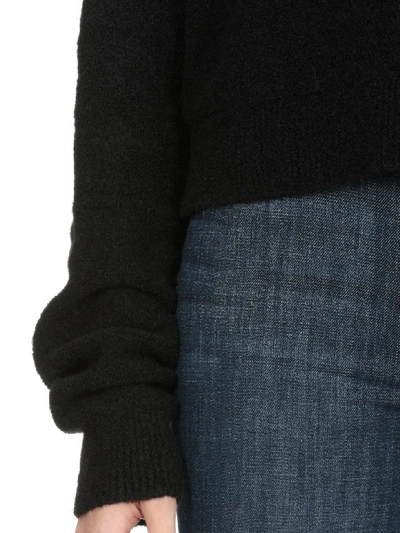 Shop Andrea Ya'aqov Cropped Sweater In Black