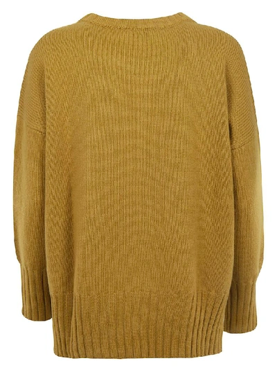 Shop Massimo Alba Knitted Sweater In Mustard