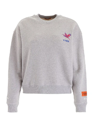 Shop Heron Preston Herons Sweatshirt In Melange Grey Multicolor (grey)