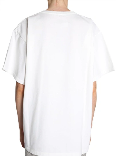 Shop Mm6 Maison Margiela Oversize Fit T-shirt In Bianco