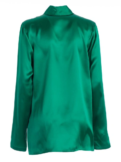 Shop Haider Ackermann Shawl Collar Blouse In Green