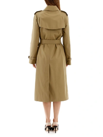 Shop Burberry Waterloo Trench Coat In Rich Olive (green)