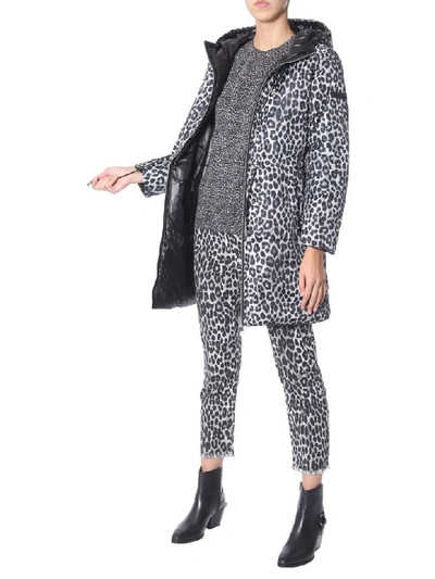 Shop Michael Michael Kors Reversible Down Jacket In Animalier