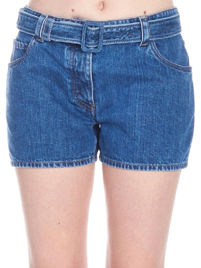 Shop Prada Shorts In Blue