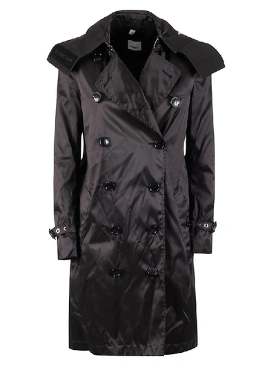 Shop Burberry Kensington Coat In Black